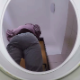Statistics are provided on-screen about the model before she takes a shit and a piss while sitting on a toilet rigged with a camera. Poop and piss action is clearly seen. Presented in 720P HD. About 2.5 minutes.